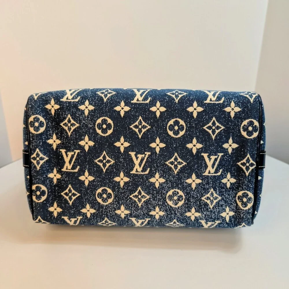 Louis Vuitton Denim Jacquard Monogram Speedy Bandoulière 25 - Picture 7 of 16